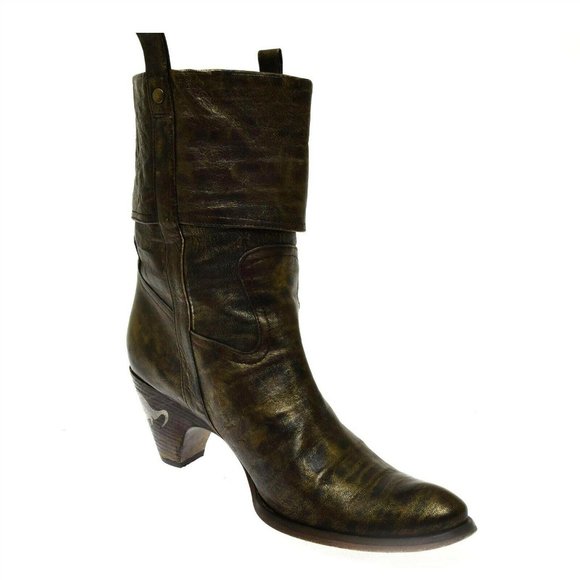 Stylish Brown Ankle Boots - Picture 3 of 5